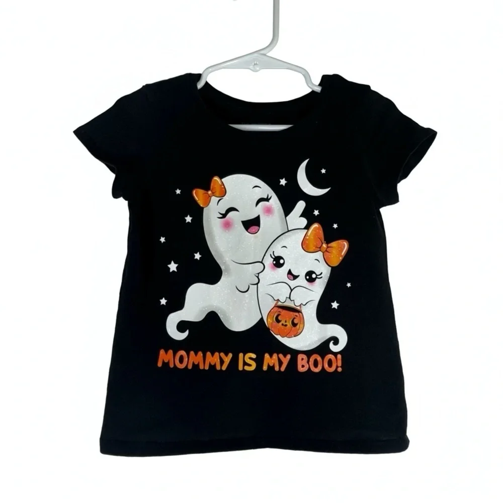 The Children's Place Ghost ‘Mommy is My Boo!” black Short Sleeve Tee